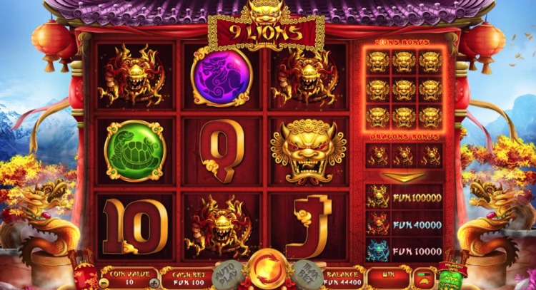 Игровой автомат «9 Lions» в казино Вулкан Старс