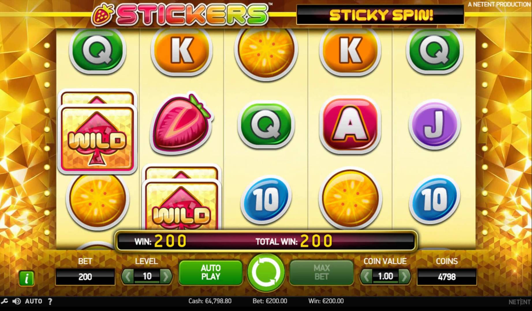 Игровой автомат «Stickers» в казино Вулкан