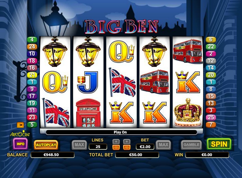 Игровой автомат «Big Ben» в казино Cол