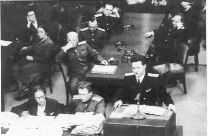 Выступление помощника советского обвинителя Н.Д. Зори на Нюрнбергском процессе 11 февраля 1946 г.